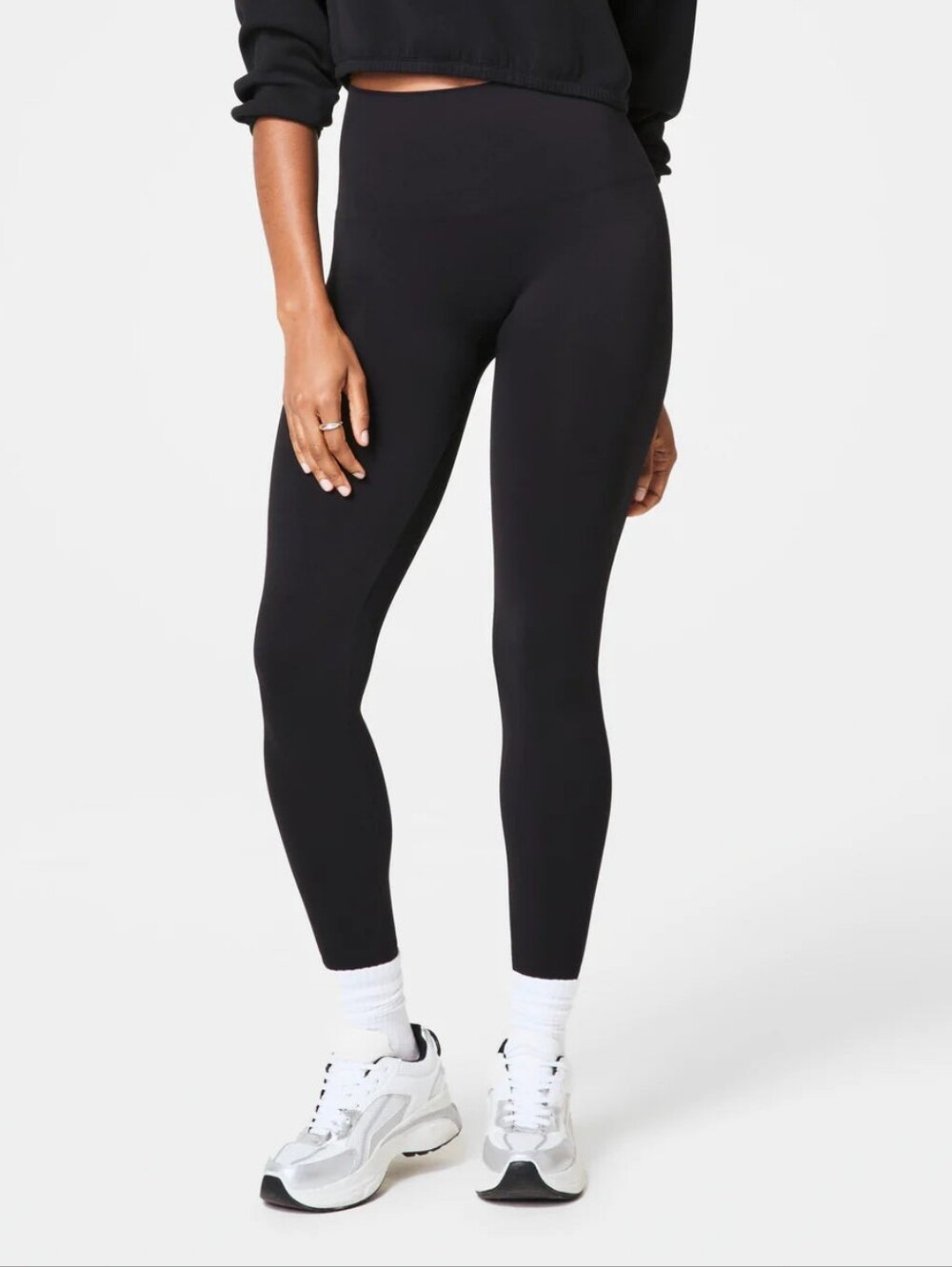 SPANX Black High-Rise Sculpting Seamless Tummy Control Leggings